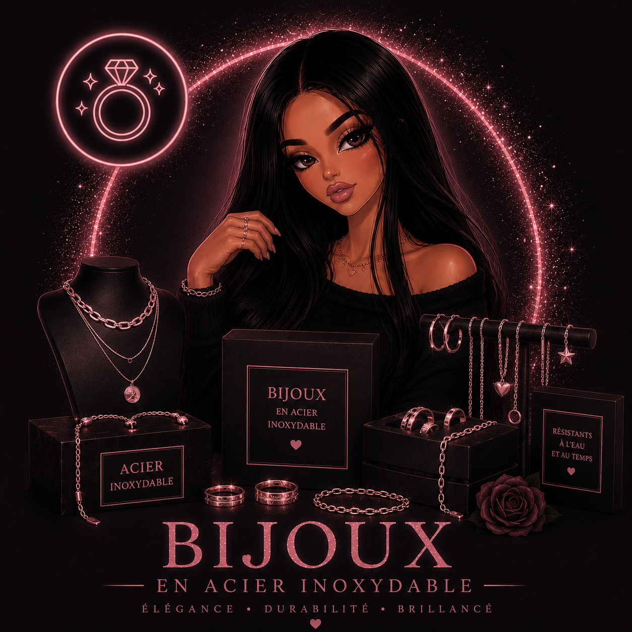 Bijoux en acier inoxydable
