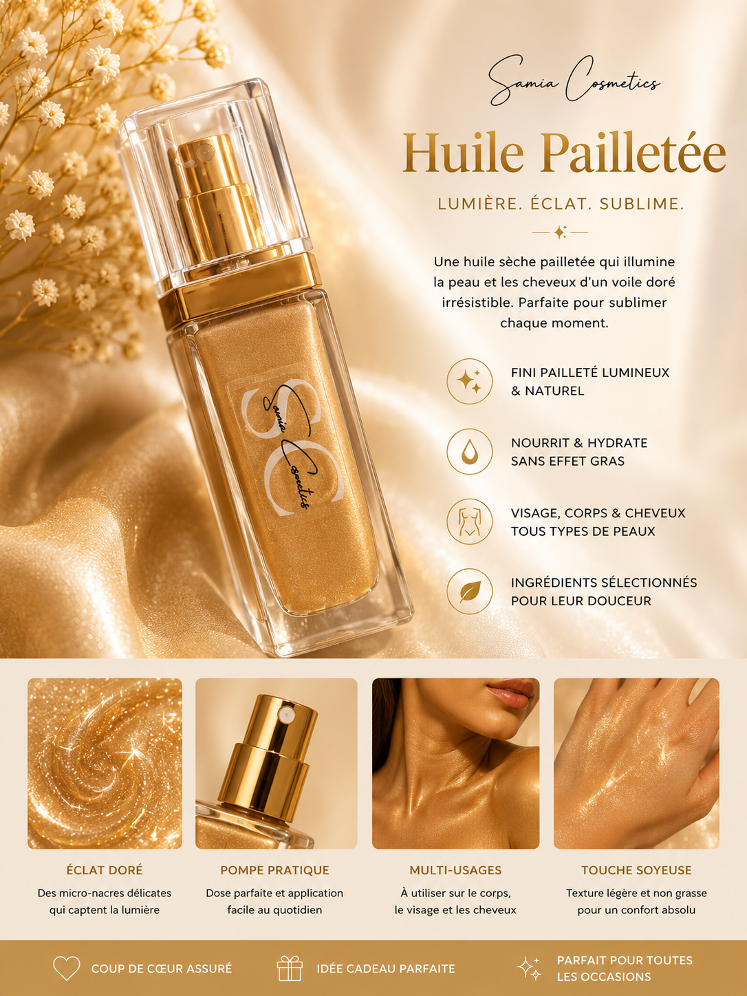 Huile Pailletée Sun Samia Cosmetics